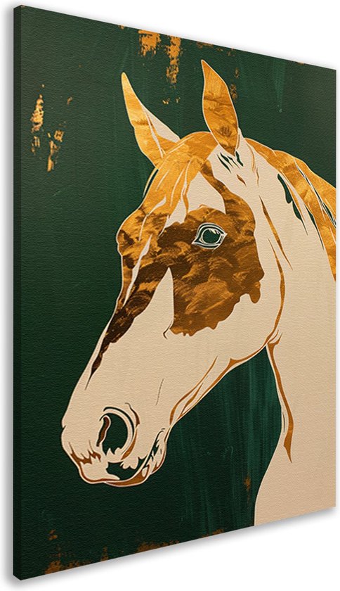 Décoration murale cheval - Tableau animalier - Toile Peintures Fond - Décoration murale campagne - Décoration murale murale - Toile décoration maison 40x60 cm