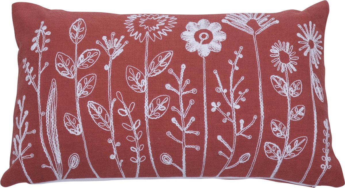 Mars & More Flora kussen oranje 30x50cm Rood