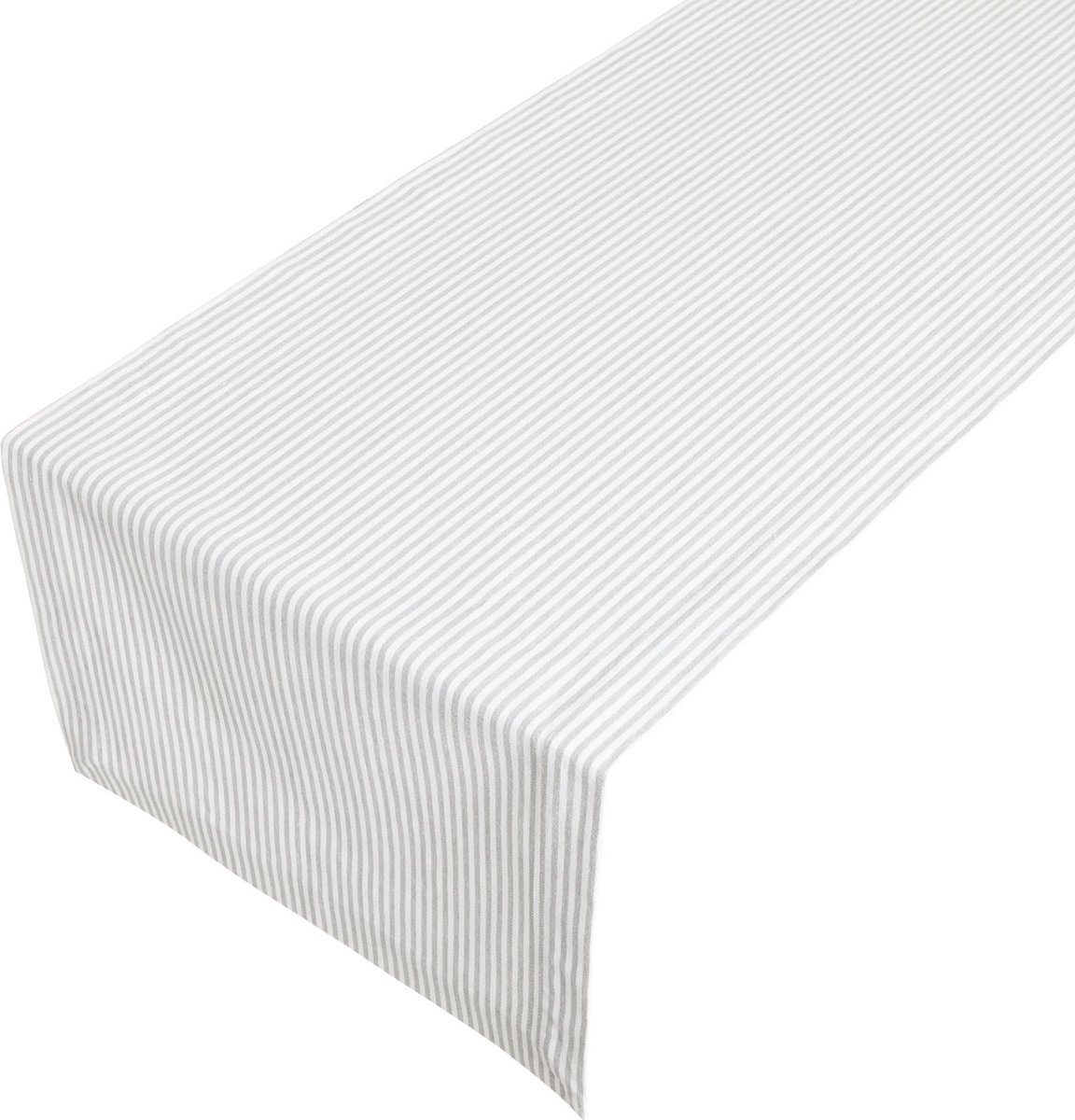 Medium Fine Stripe Tafelloper licht grijs 50x140cm