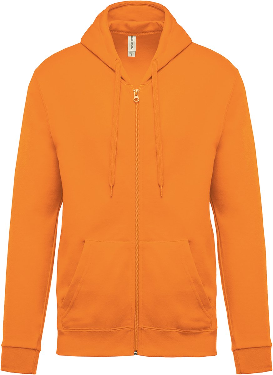 Kariban Sweater met rits en capuchon K479 - orange - L