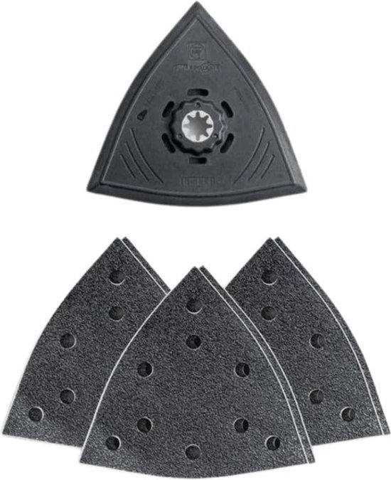 Fein StarLockPlus Schuurplateau 115 mm met assortiment schuurpapier SLP195 | 63806.195.210