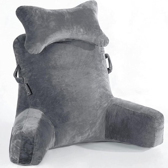 Yanman Grote wigvormige kussens voor het bed hoofdeinde, driehoekig rust- en leeskussen, lendensteunkussen, taille rugleuning, zachte positioneringssteun voor op de bank of dagbed, 100 x 50 x 20 cm