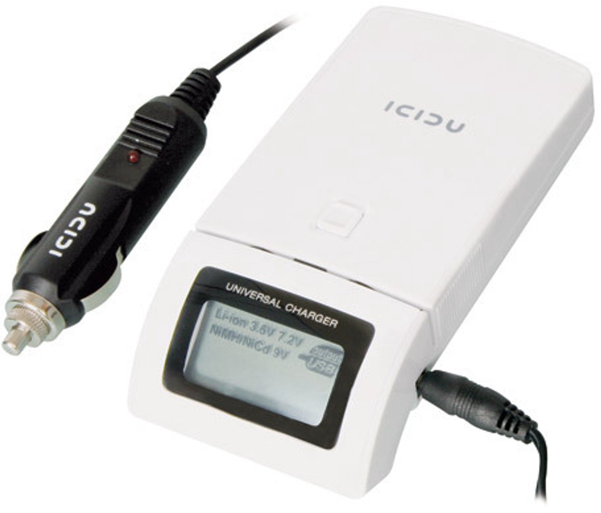 ICIDU Batterijen oplader - Universele batterijlader - Geschikt voor oplaadbare batterij AA - AAA - 9V - Camera accu's - Li-ion - NiMH - NiCD