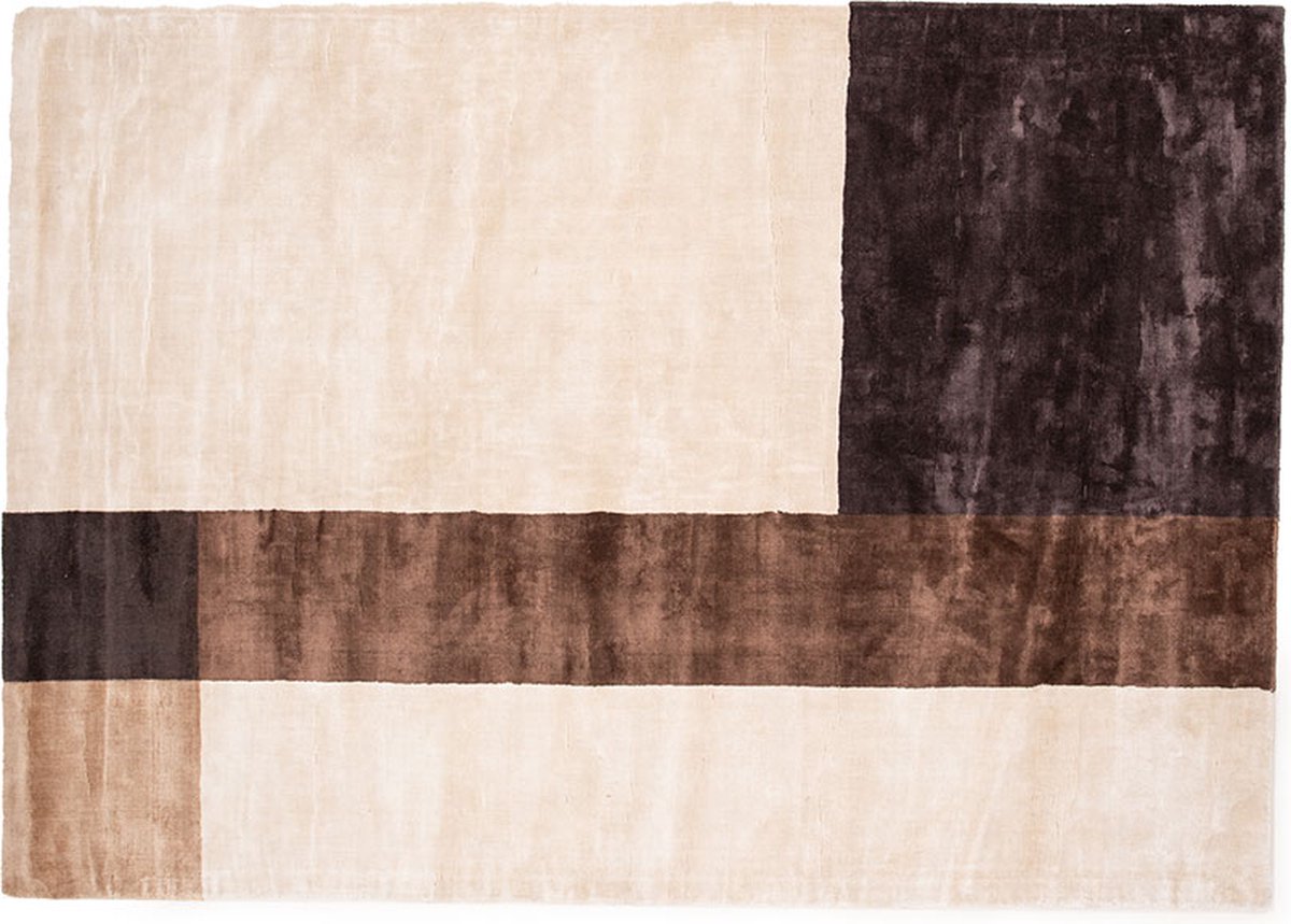 Arvid vloerkleed 350x252cm bruin.