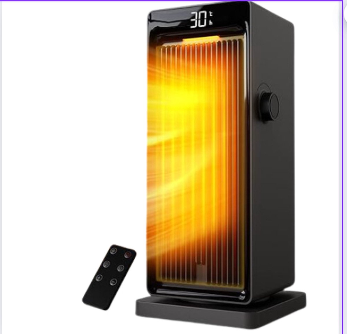 Bol.com Elektrische Kachel - Keramische Ventilatorkachel - Oververhittingsbeveiliging - Energiebesparend - Zwart aanbieding