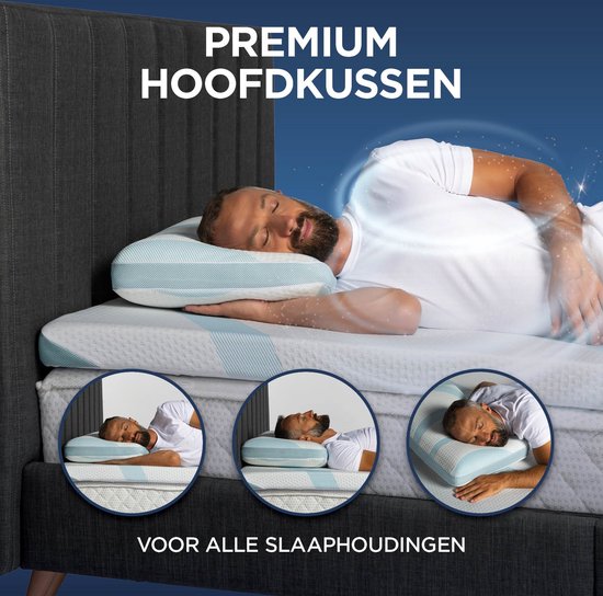 SLEEP COMFY Oreiller en mousse à mémoire de forme de qualité supérieure - Support de nuque orthopédique - Technologie de gel de refroidissement pour toutes les positions de sommeil (confort d'été et SLEEP COMFY Oreiller en mousse à mémoire de forme de qualité supérieure - Support de nuque orthopédique - Technologie de gel de refroidissement pour toutes les positions de sommeil (confort d'été et