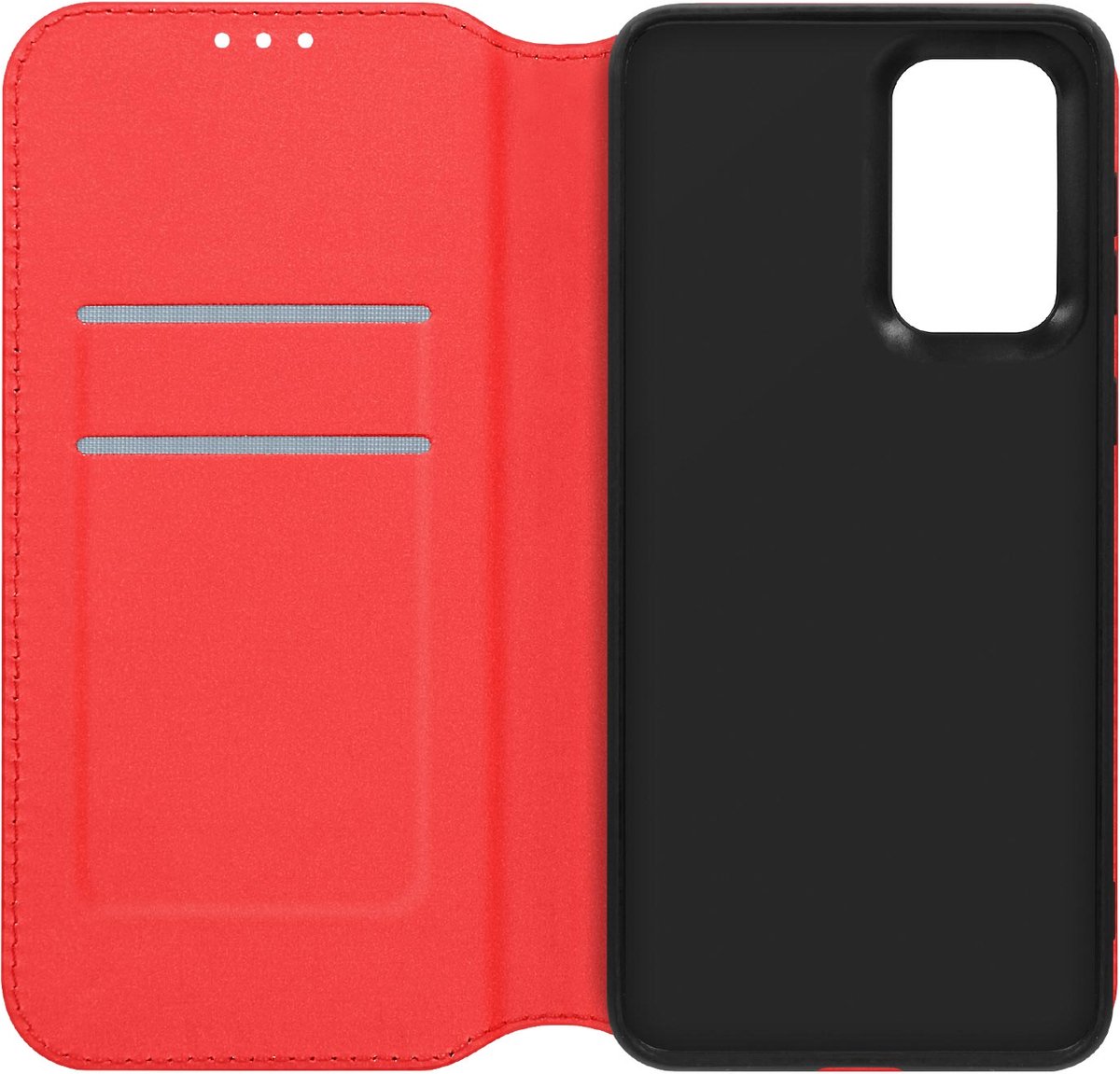Avizar Foliohoes Geschikt voor Samsung Galaxy A35 5G Multifunctionele klep, Rood