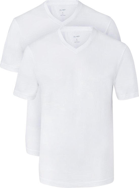 T-shirts OLYMP (lot de 2) - Col en V - blanc - Taille L