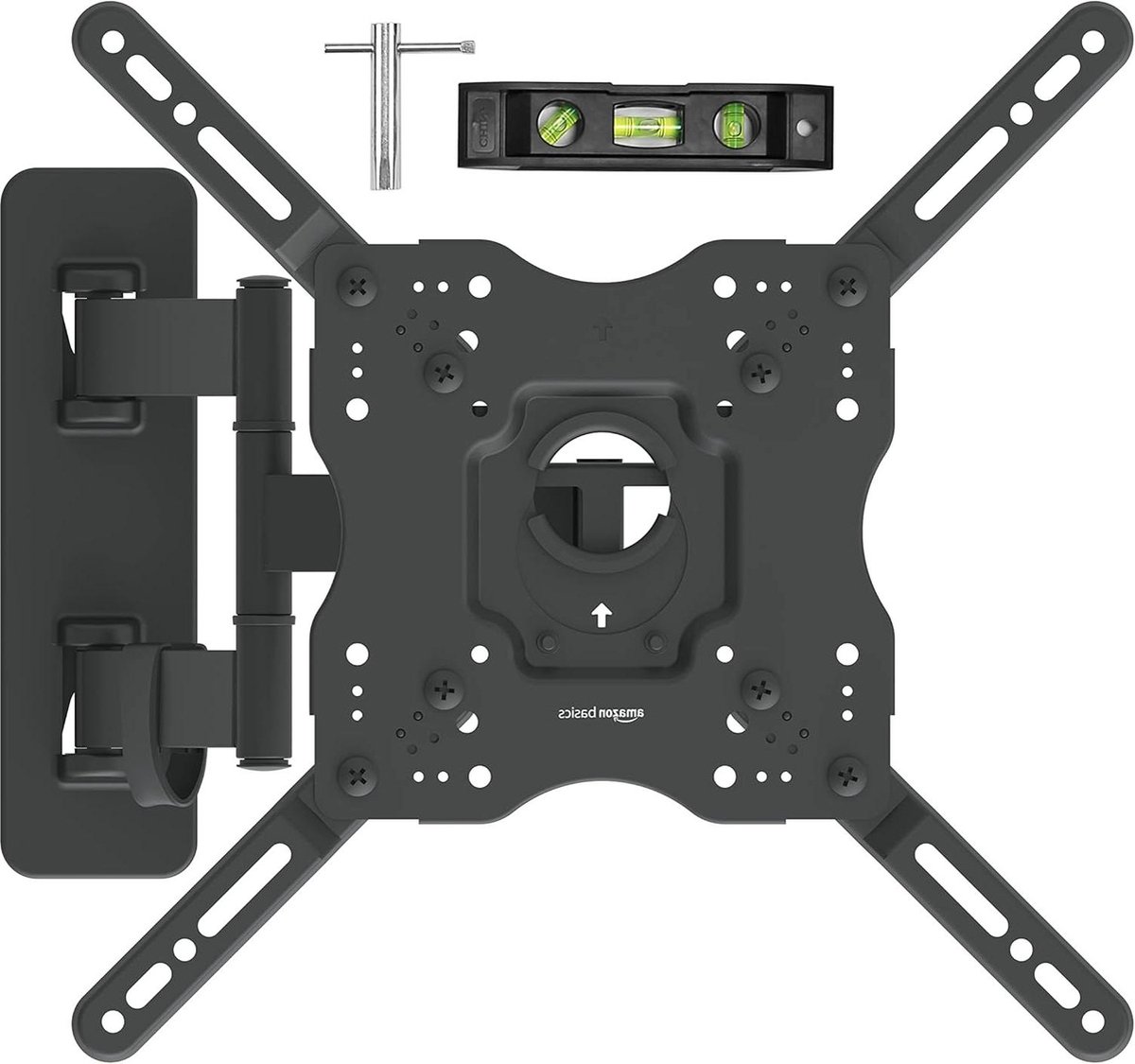 Bewegbare TV-muurbeugel 66-140 cm zwart met draaifunctie