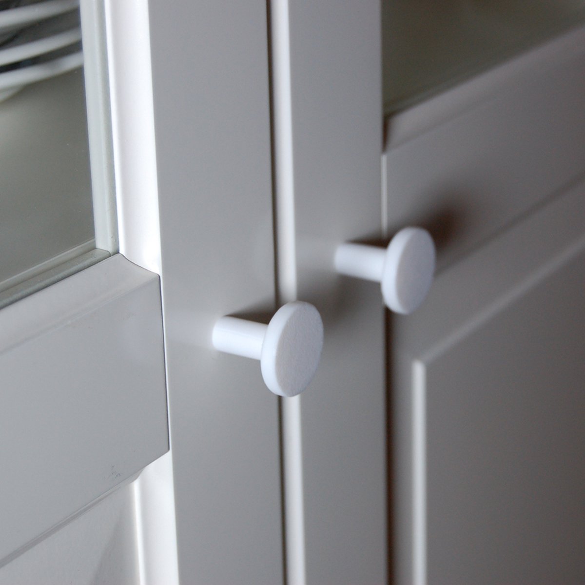 10 Stuks Kastknoppen Rond Wit - Modern Aluminium Meubelknoppen Met Schroeven