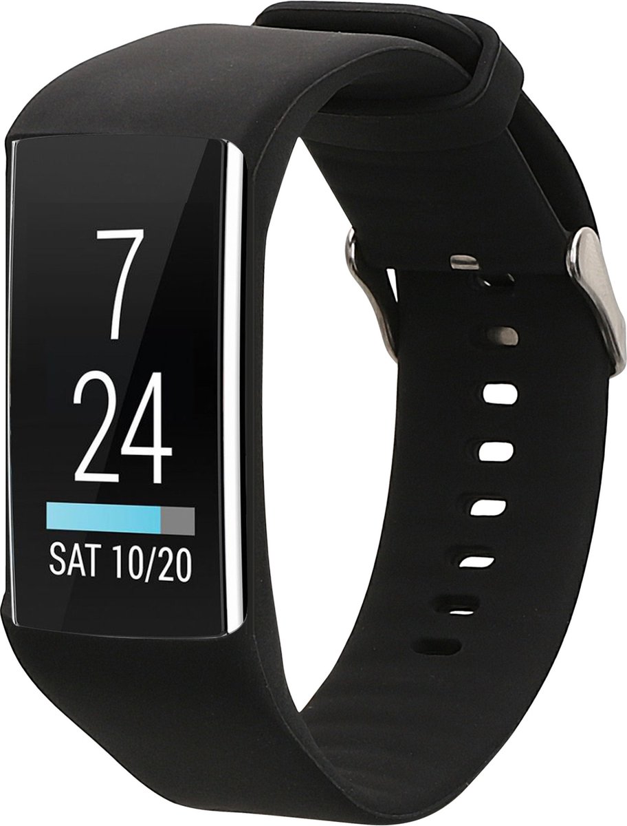 kwmobile horlogebandje geschikt voor Polar A360 / A370 polsband - Smartwatch bandje van TPU - Activity tracker horloge band in zwart