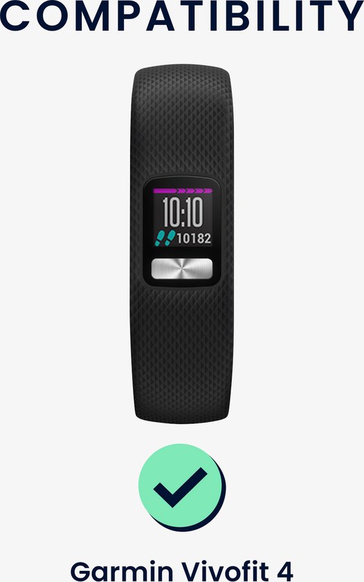 Compatibel met Garmin Vivofit 4: zwart TPU-bandje met gedetailleerd display.