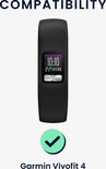 Compatibel met Garmin Vivofit 4: zwart TPU-bandje met gedetailleerd display.