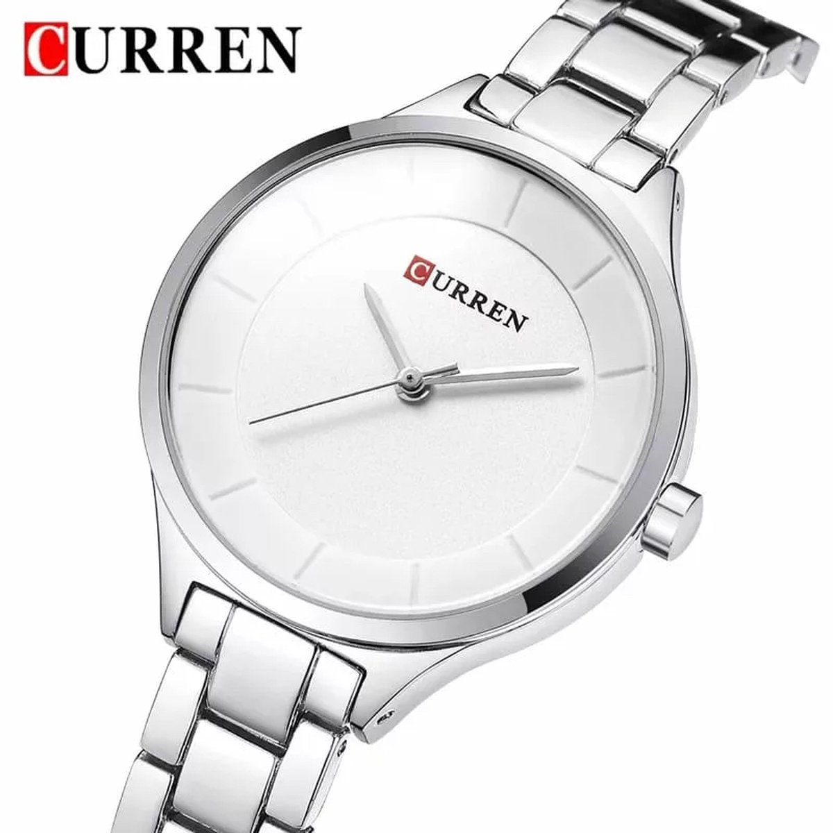 Curren - Horloge Dames - Cadeau voor Vrouw - Horloges voor Vrouwen - 33 mm - Zilverkleurig - Staal