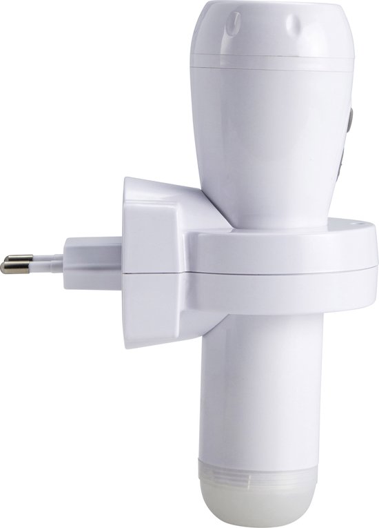 Hiboom 4 stuks LED-nachtlampjes, oplaadbaar, 4-in-1, afneembaar, bewegingsmelder, insteekbaar, noodzakelijk voor stroomuitval