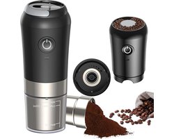 Drie-in-een elektrische koffiemolen en zetmachine - verstelbare kruidenmixer - afneembare beker - geschikt voor koffiebonen vanille specerijen