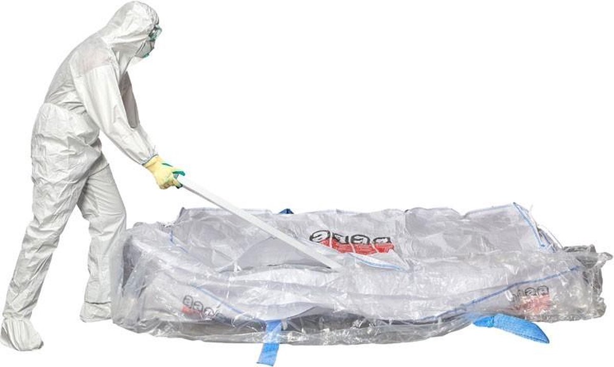 Goedkoopste 5x | Asbestplatenzak met dubbele binnenzak 250x150x30cm