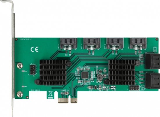 Compactpci Form Factor Delock 8 port SATA PCI Express x1 Card - Low Profile Form Factor | bol