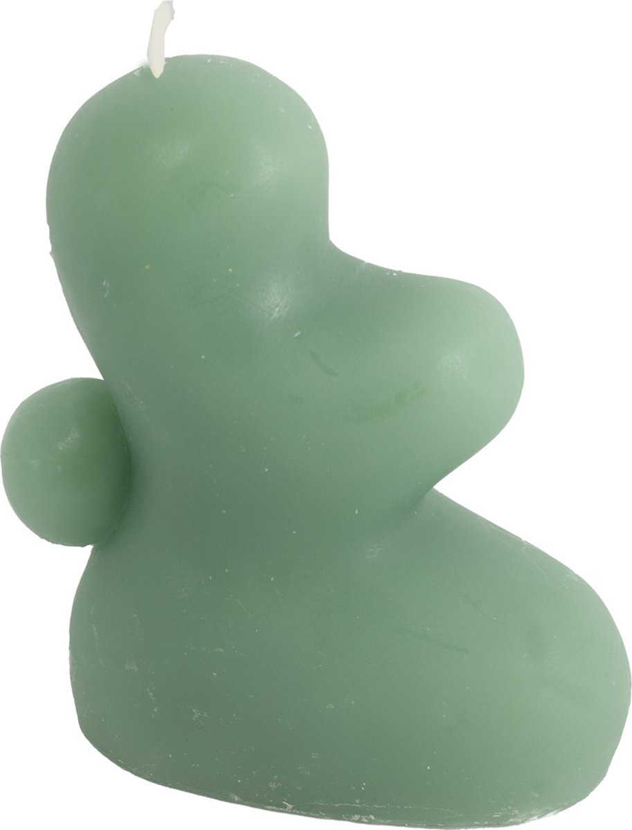 HomeBound by KY | Kaars organisch groen | 9x5x10cm | figuurkaars organisch