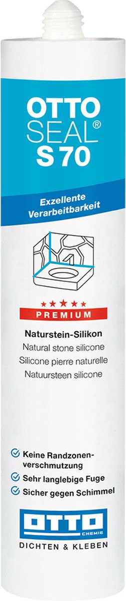 Ottoseal S70 Natuursteen siliconenkit 310ml - Distelgrijs structuur C111