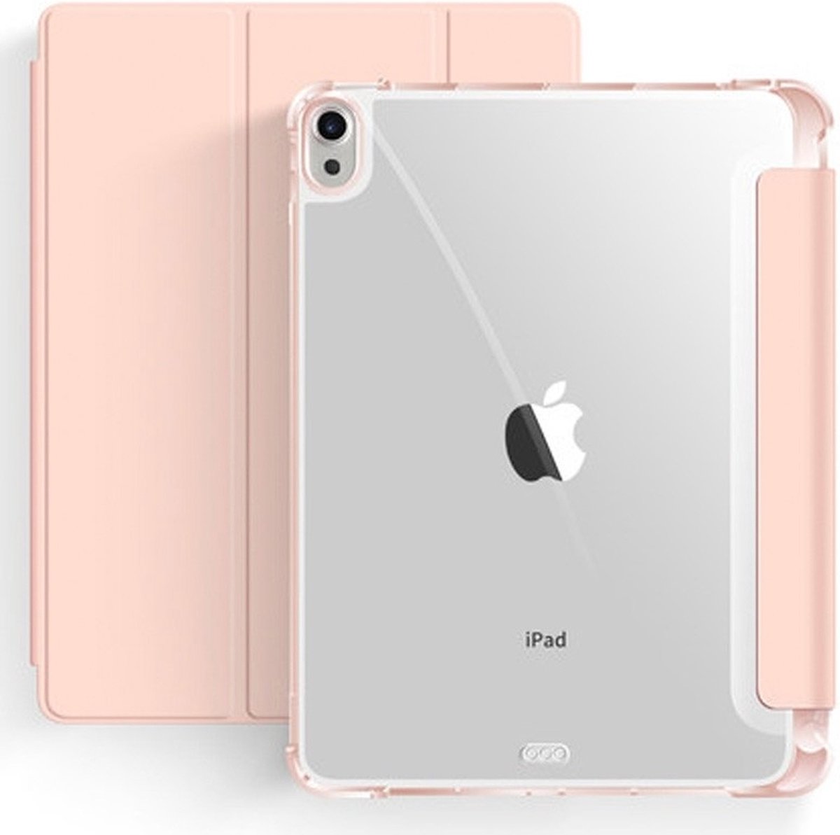 Mobiq Tablet Hoes - geschikt voor iPad 10 (2022) - geschikt voor iPad 10.9 inch Clear Back Trifold Bookcase Hoesje