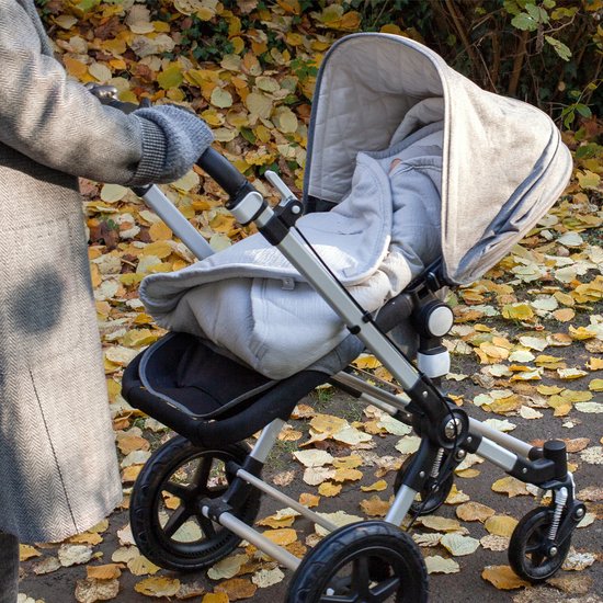 BEMINI Voetenzak - Biside 0-12m - Warme teddy - Grizou van Bemini — afbeelding 2