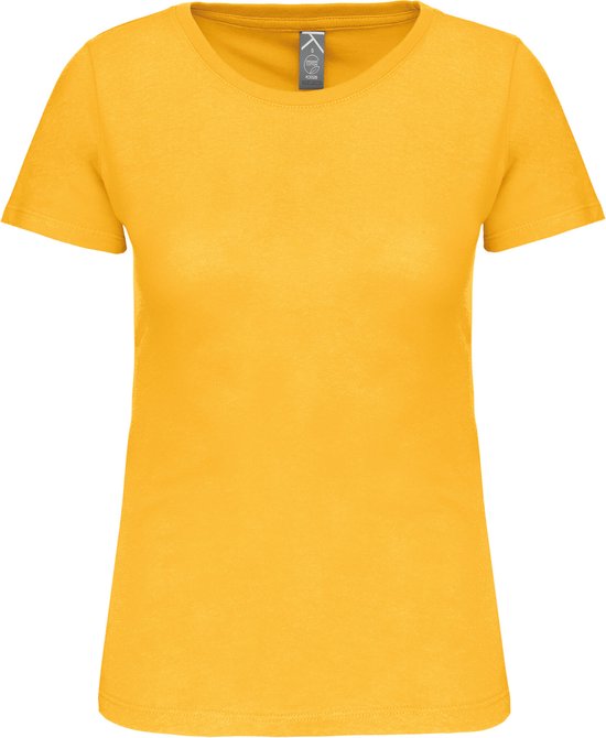 T-shirt Femme S Kariban Col rond Manche courte Yellow 100% Katoen