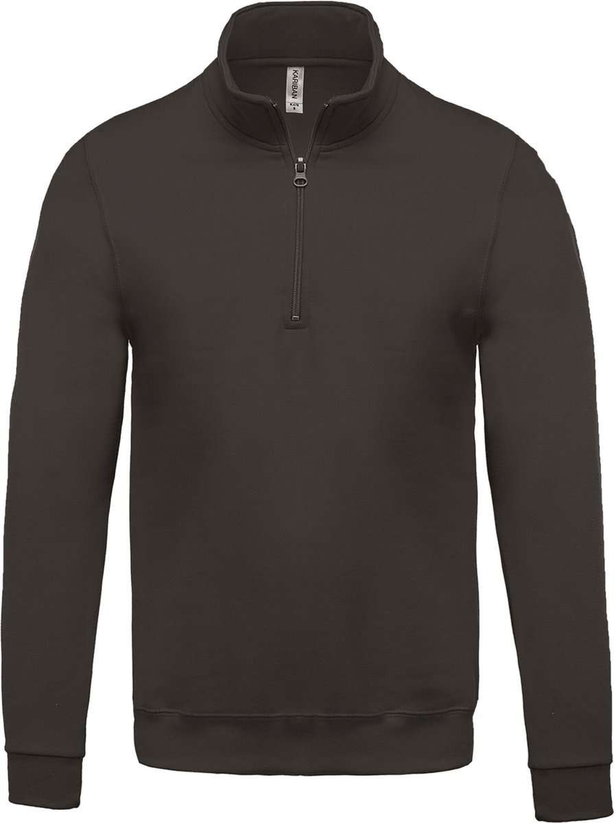 Kariban Sweater met ritskraag K478 - Dark Grey - XL