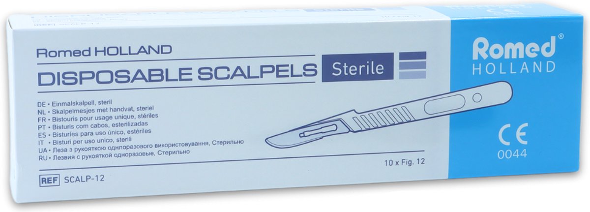 Goedkoopste Romed scalpelmesjes met handvat nummer 12 Romed