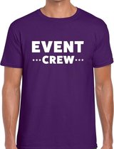 Event crew / personeel tekst t-shirt paars heren XL