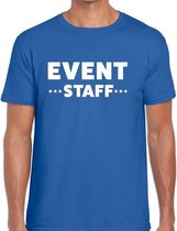 Event staff / personeel tekst t-shirt blauw heren S