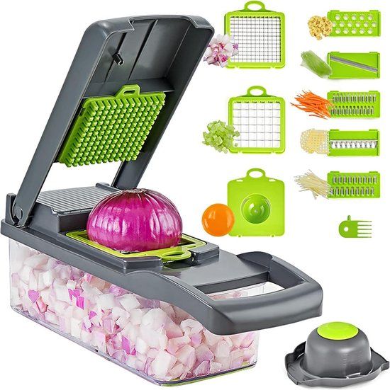 Zilan Gemüseschneider, elektrisch, 4 in 1, Raspeln, Schaben, Mandoline
