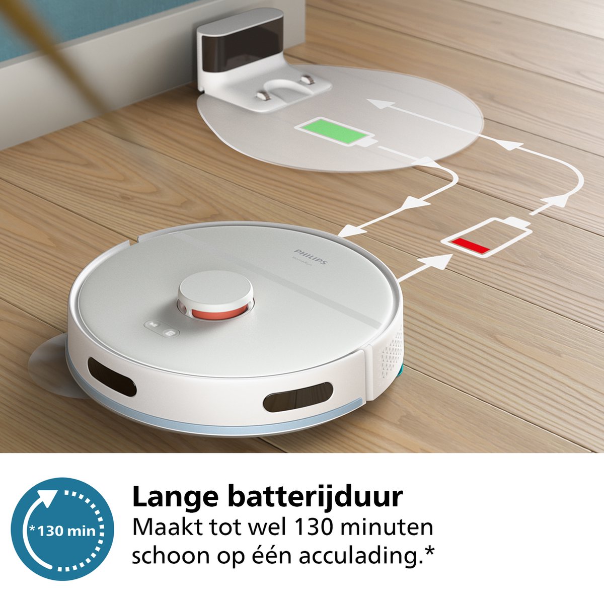 Philips Robotstofzuiger HomeRun XU2000/20 met dweilfunctie - afbeelding 3