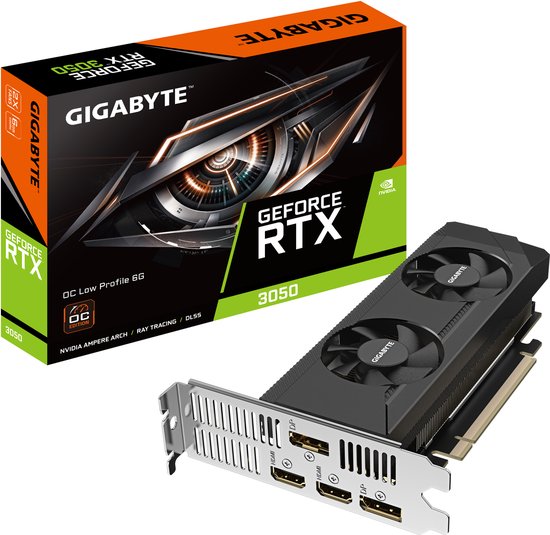 NVIDIA GeForce RTX 3050 OC Low Profile 6GB GDDR6 PCIe 4.0 2 Ventilatoren Grafische Kaart