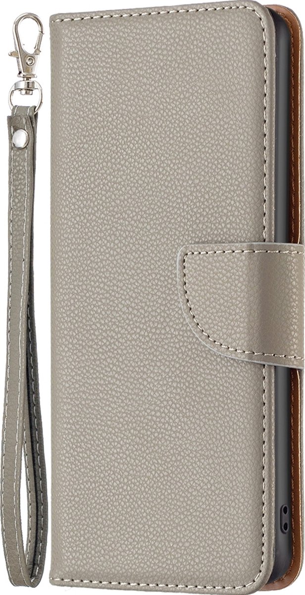 Mobigear Telefoonhoesje geschikt voor Apple iPhone 16 Pro Max Hoesje | Mobigear Excellent Bookcase Portemonnee | Pasjeshouder voor 2 Pasjes | Telefoonhoesje voor Pinpas / OV Kaart / Rijbewijs - Grijs