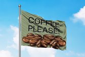 Coffee Please Flag - Koffie Vlag - 225x150cm