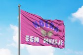 Hoera Een Meisje Vlag- Roze Geboortevlag - 225x150cm