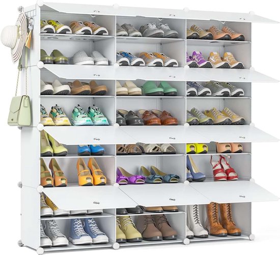 Living Nine Schoenenkast - Wit - 48 Paar Schoenen - Schoenenrek