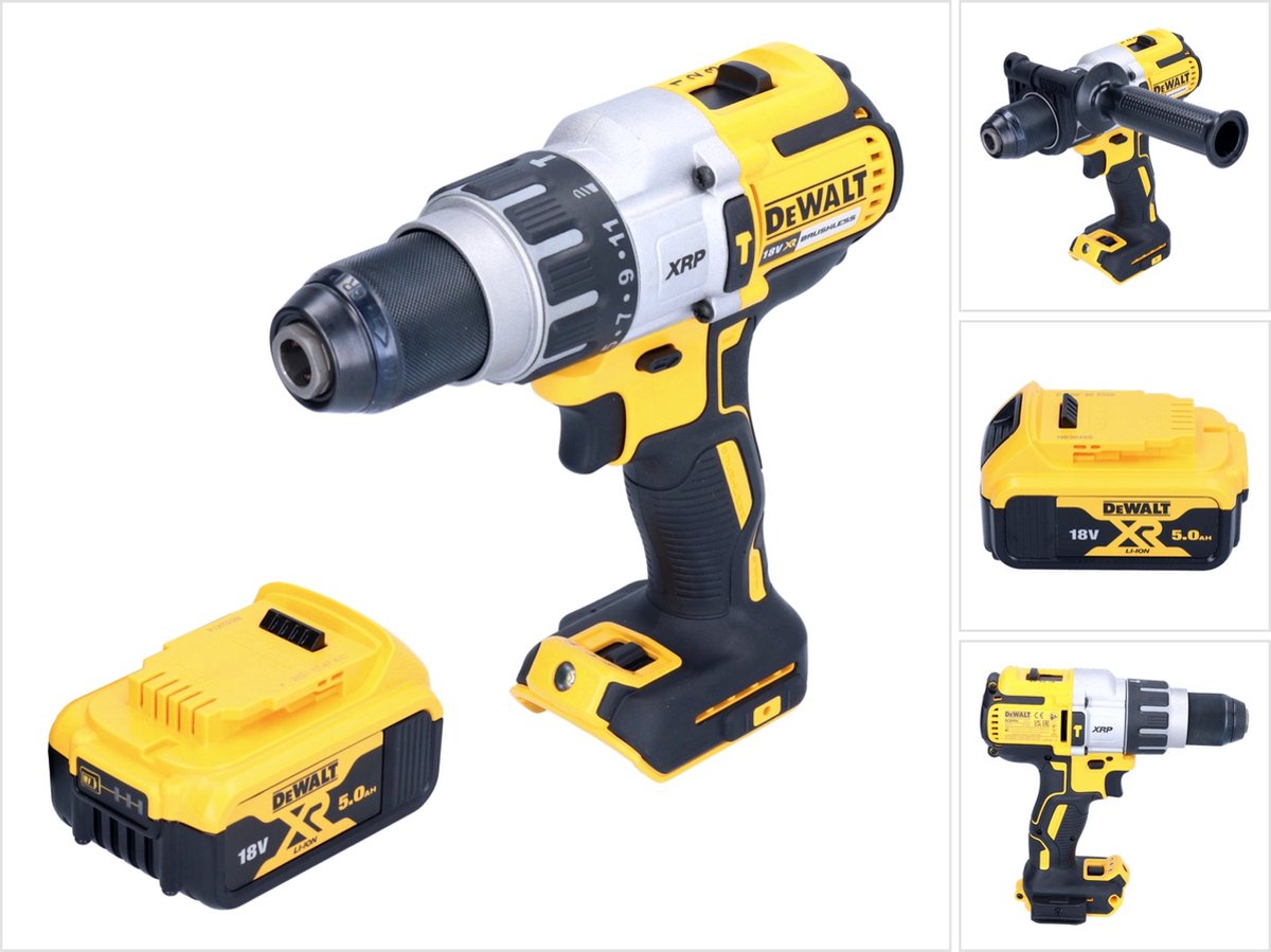 DeWalt DCD 996 N accu-klopboormachine 18 V 95 Nm borstelloos + 1x accu 5,0 Ah - zonder oplader