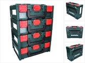 Metabo metaBOX 145 Set 4x Systeem Gereedschapskoffer Stapelbaar 396 x 296 x 145 mm - zonder inzetstuk