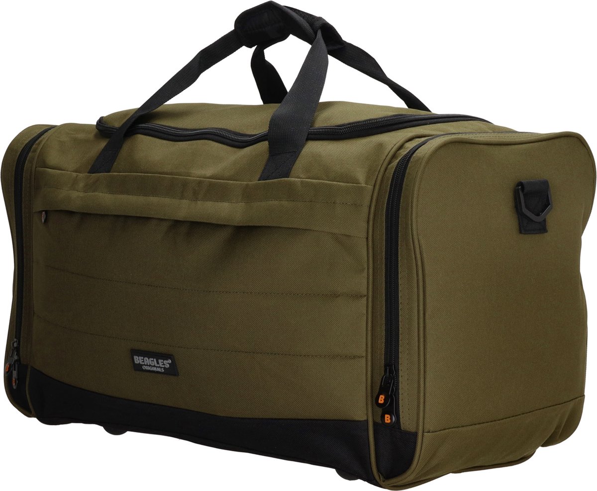 Beagles Originals Reistas Travel - Weekendtas - Geschikt als handbagage - 55 x 30 x 25 cm - Olijfgroen