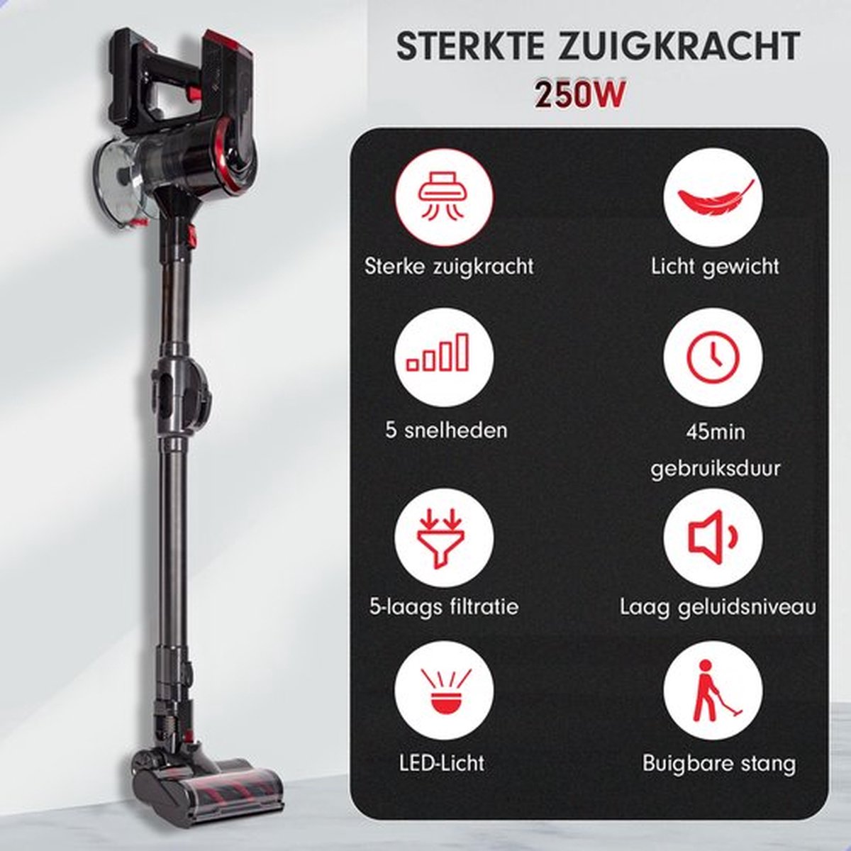 AG4000+ AG4000+ Draadloze Steelstofzuiger met Extra Batterij - afbeelding 3