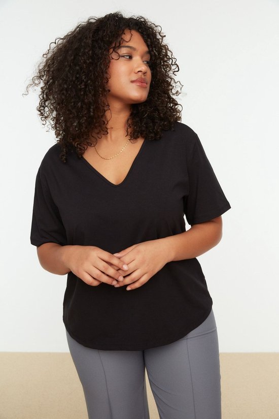 Trendyol TBBSS22BF0028 Volwassenen Vrouwen - Zwart - 3XL