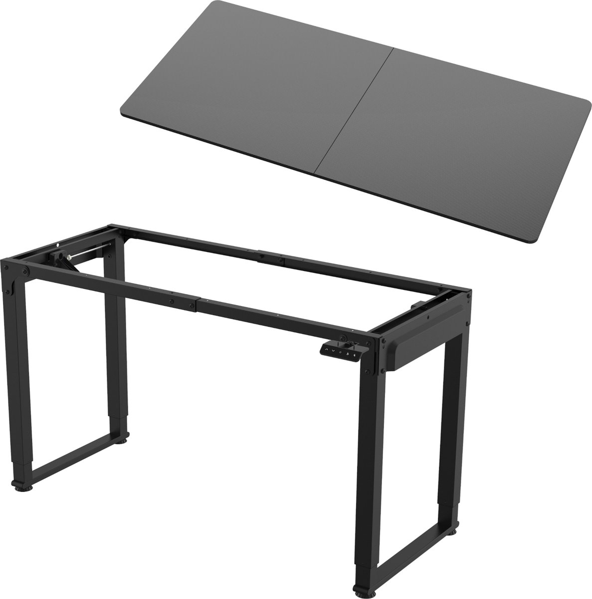 Bureau Kirkkonummi zit sta elektrisch 160x75x72-117 cm zwart pro.tec