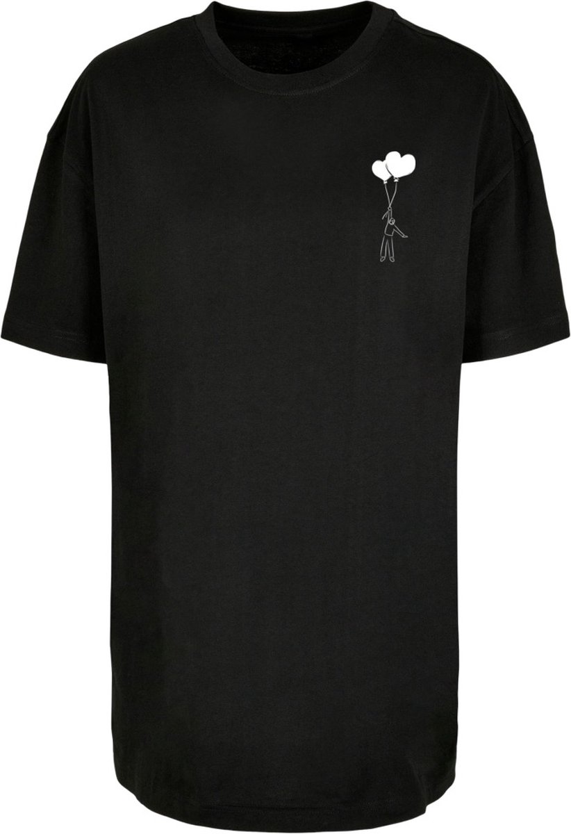 Merchcode - Love In The Air Oversized Boyfriend Dames T-shirt - M - Zwart