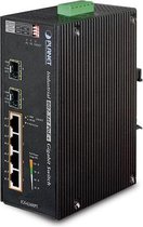 Planet IGS-624HPT netwerk-switch Gigabit Ethernet (10/100/1000) Zwart Power over Ethernet (PoE)