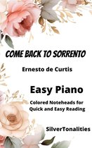 Come Back to Sorrento Easy Piano Sheet Music with Colored Notation