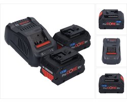 Bosch Professional ProCORE18V Gereedschapsaccu en lader - BITURBO - 2x ProCORE18V 5.5 Ah accu - GAL 1880 CV oplader