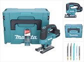 Makita DJV 184 ZJ accu-decoupeerzaag 18 V borstelloos + 5-delige decoupeerzaagbladenset + Makpac - zonder accu, zonder oplader