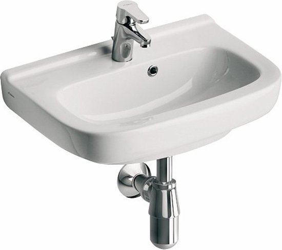 Geberit 300 Basic wastafel compact met kraangat met overloop 60x40x19.5cm wit
